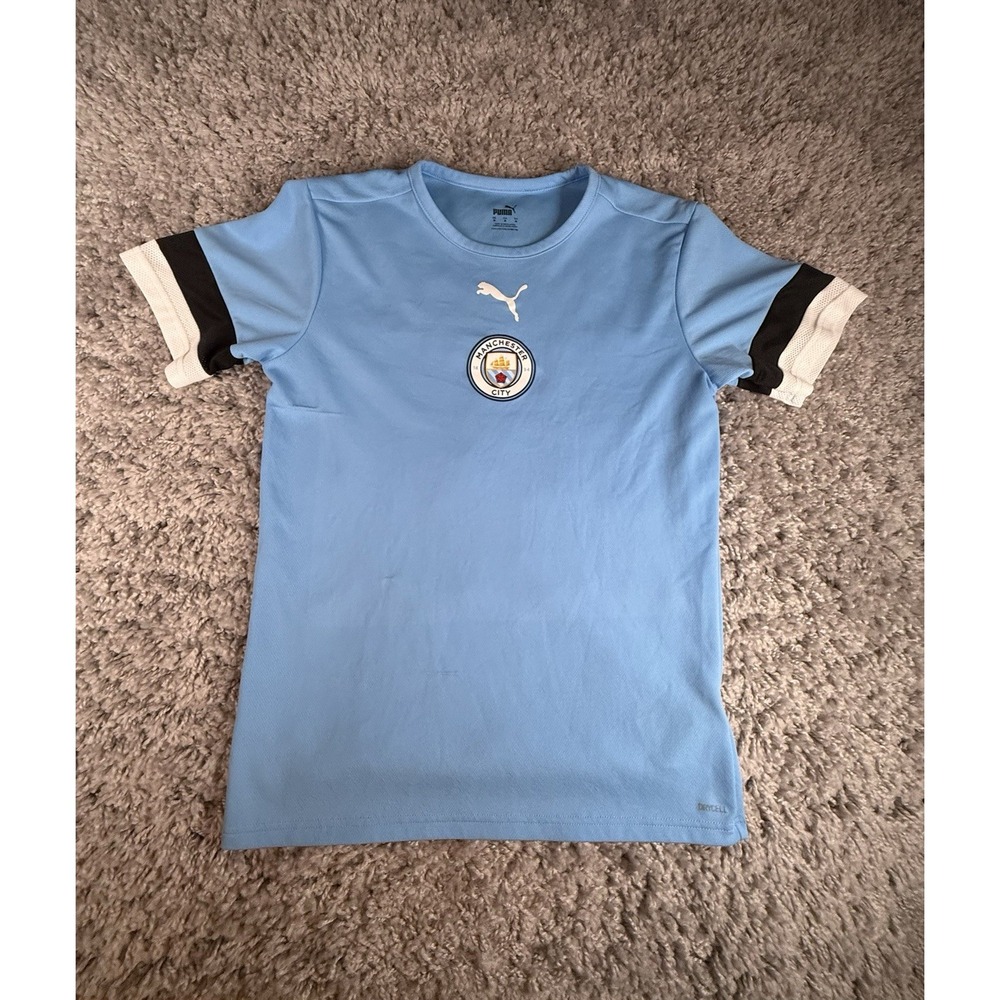 Puma Manchester City T-Shirt Size M Football Shirt Blue